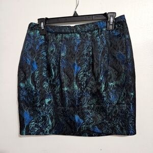 Ladakh Marbled Faux Wrap Skirt. (M)